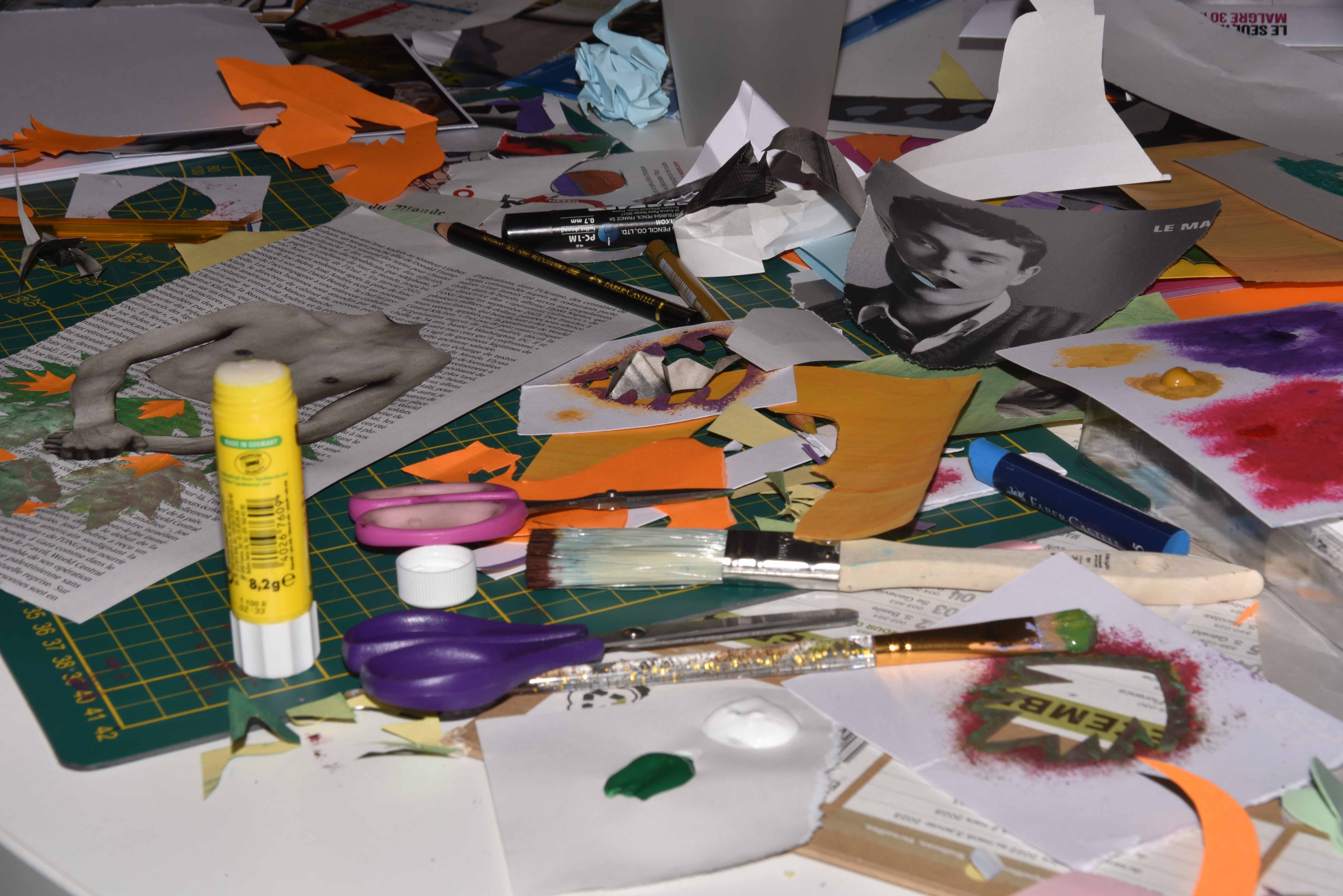 Photo des réalisations des Master Arts Plastiques lors de la Master CLass