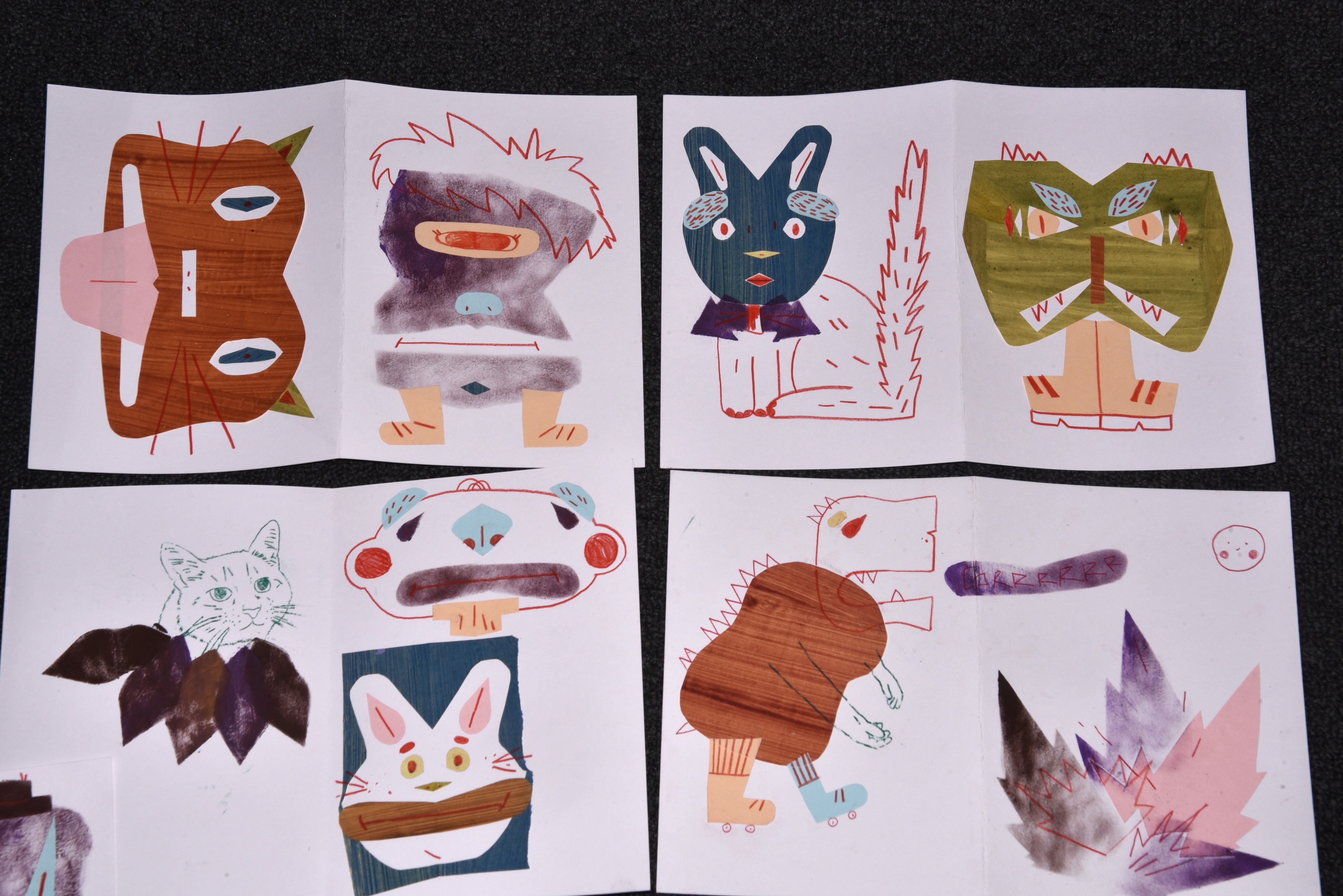 Photo des réalisations des Master Arts Plastiques lors de la Master CLass