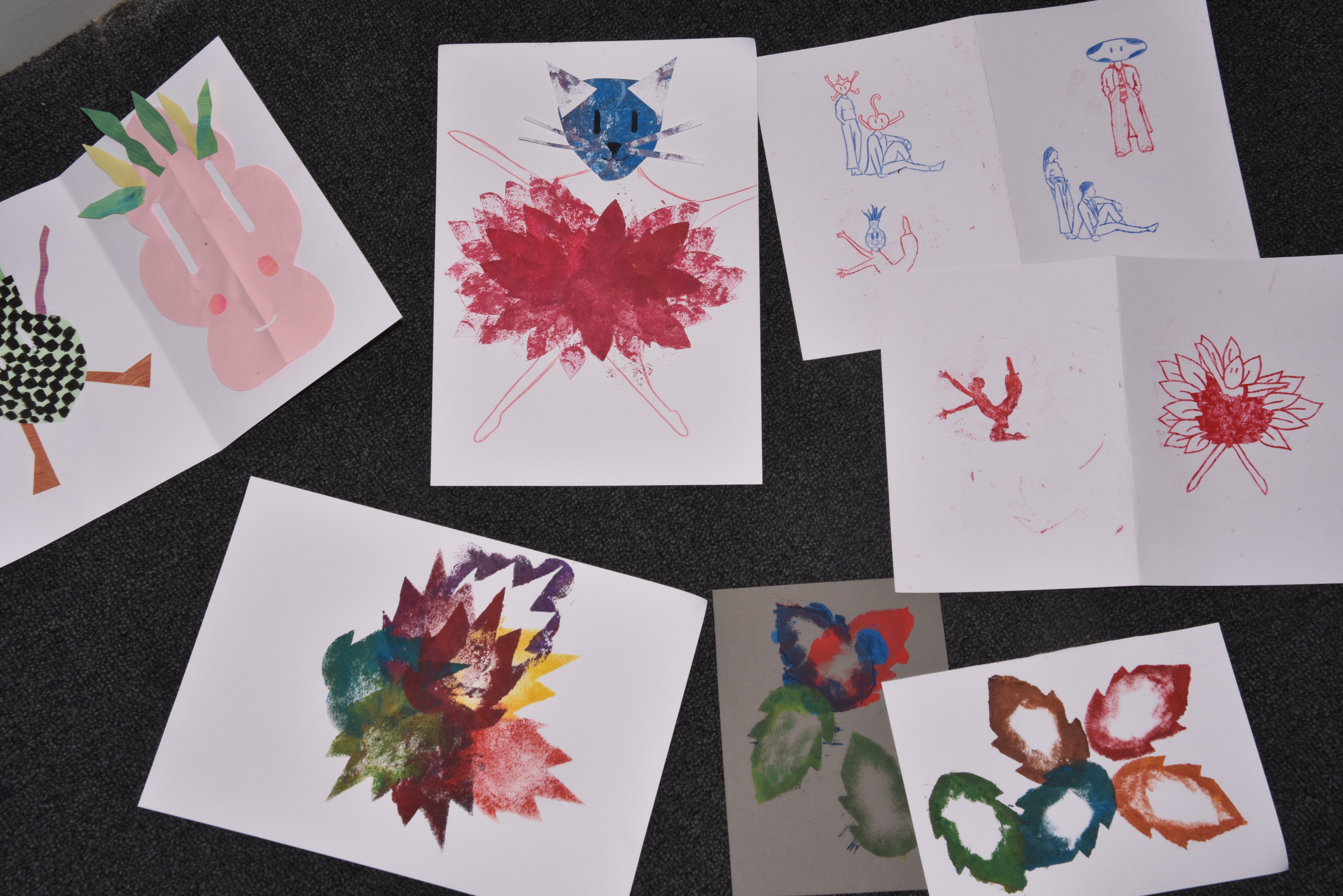 Photo des réalisations des Master Arts Plastiques lors de la Master CLass