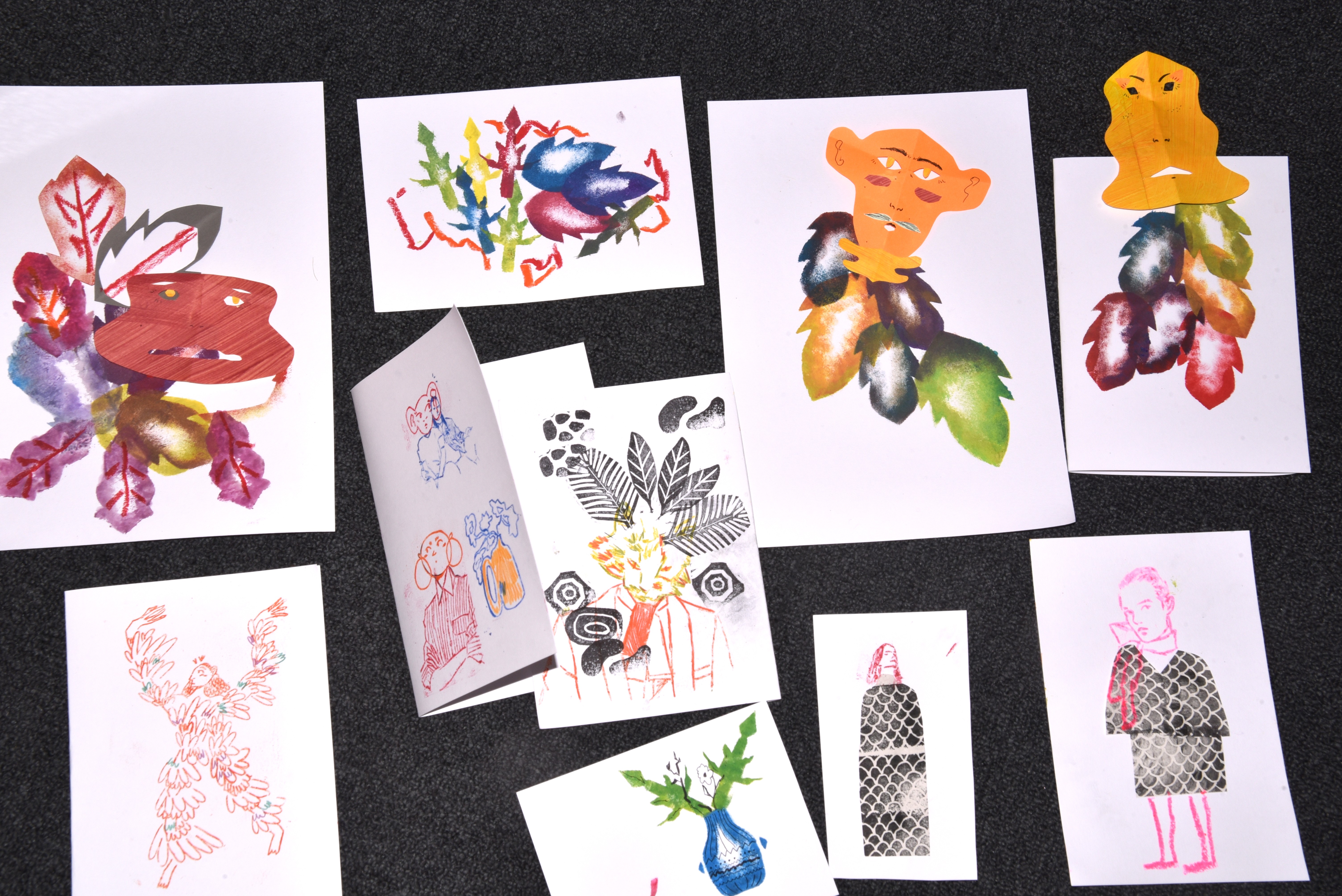 Photo des réalisations des Master Arts Plastiques lors de la Master CLass