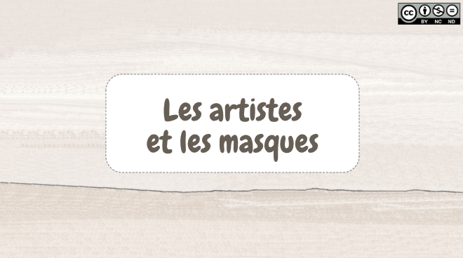 Capture d'écran du diaporama sur els artistes et les masques