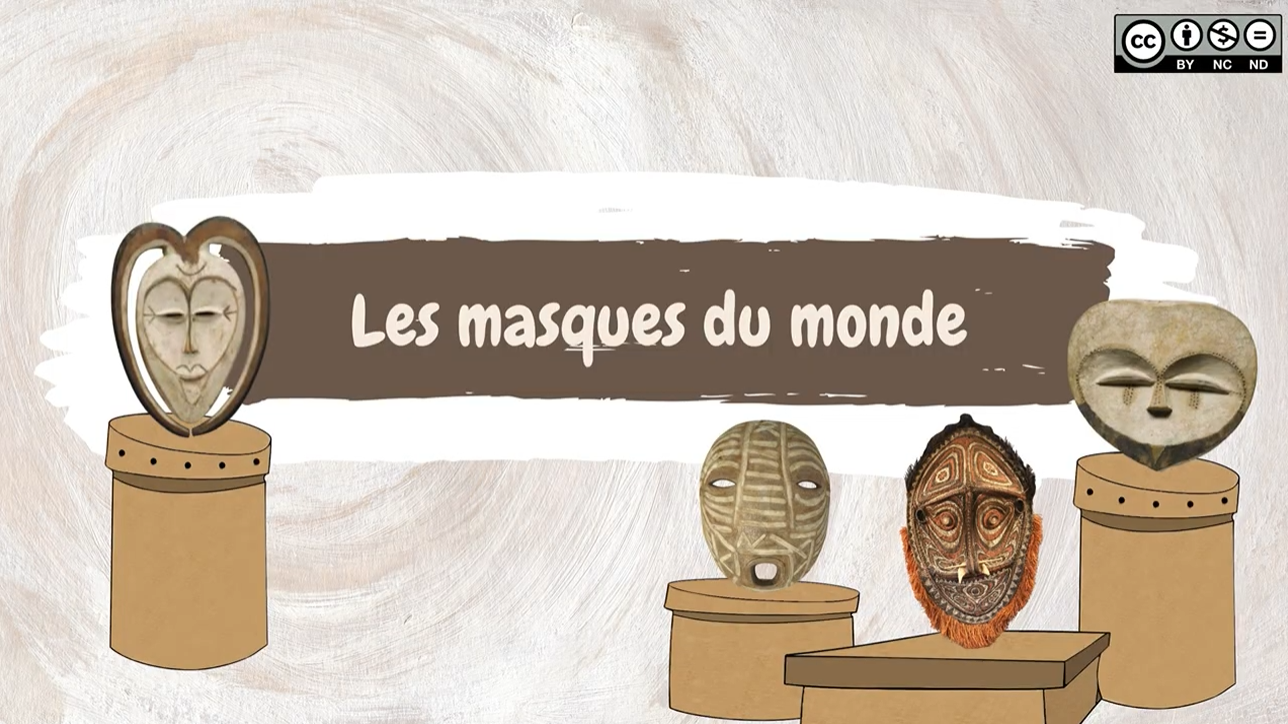 Visuel présentant des masques du monde sur des boîtes